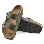 Birkenstock Arizona in pelle khaki calzata uomo - immagine 2