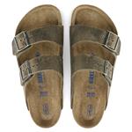 Birkenstock Arizona in pelle khaki calzata uomo - immagine 3