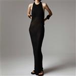 Ninemintes abito The Long Vertigo crochet nero