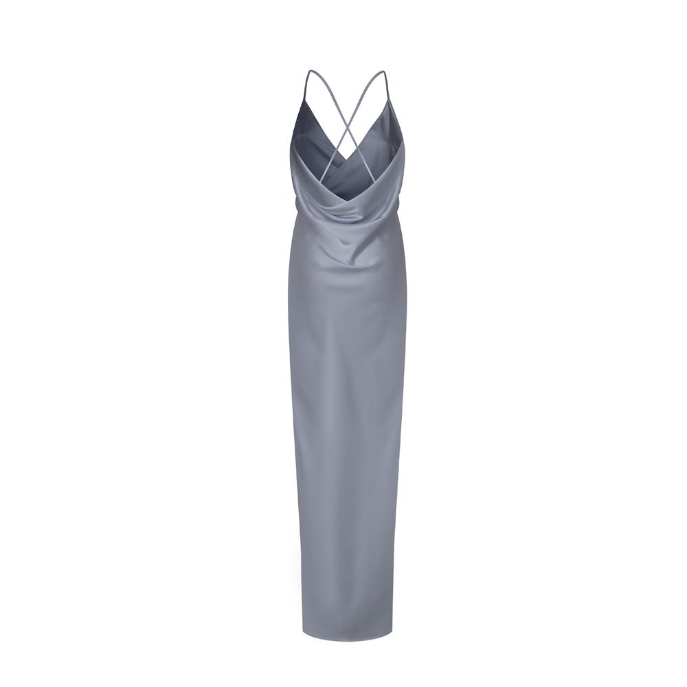 Nineminutes_abito_The_Donna_satin_celeste Nineminutes abito The Donna satin celeste - immagine 4
