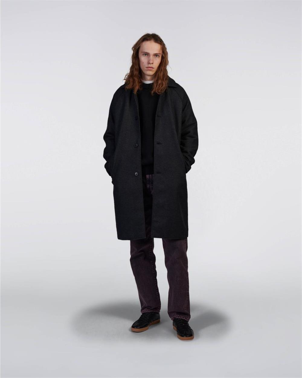 Edwin cappotto Mac wool antracite