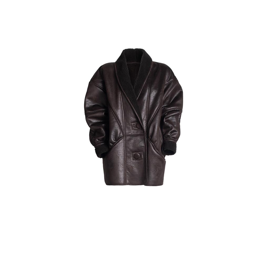 Nineminutes_montone_The_Classic_Shearling_marrone Nineminutes montone The Classic Shearling marrone - immagine 3
