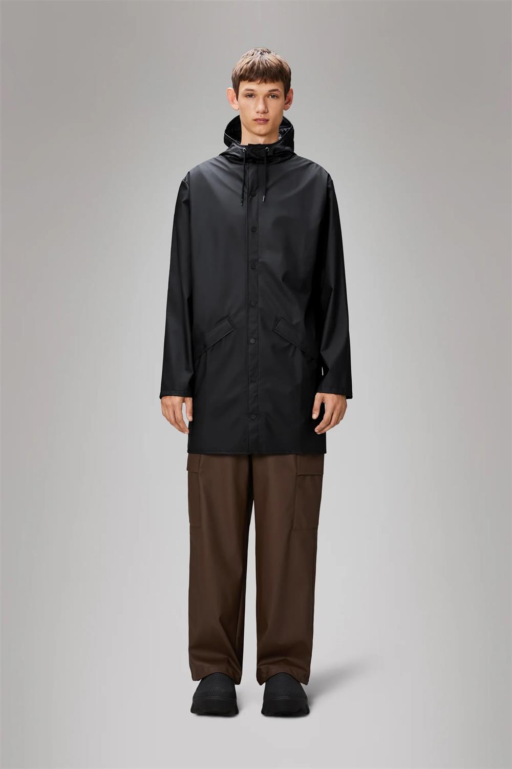 Rains Long Jacket nera