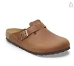Birkenstock Boston in pelle oleata cognac calzata uomo