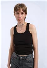 Dr Denim canotta a coste Nyla nera