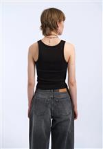 Dr Denim canotta a coste Nyla nera - immagine 2