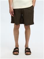 Selected bermuda in lino militare