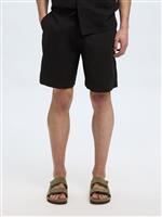 Selected bermuda in lino nero