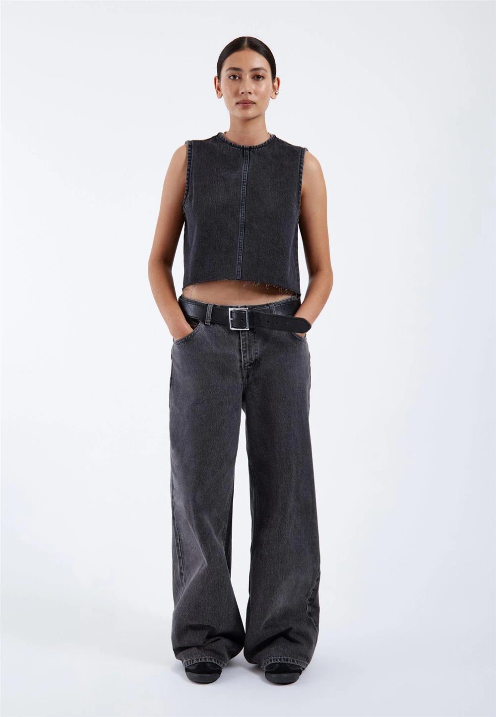 Dr Denim Erin top jeans nero