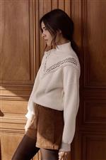 Molly Bracken maglioncino ricamo panna - immagine 2