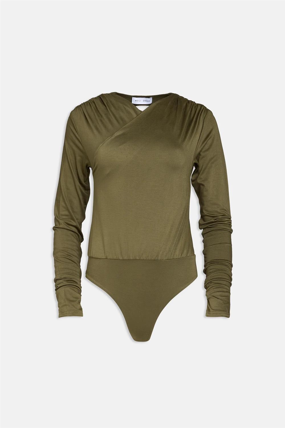 Weili Zheng body scollato dietro verde
