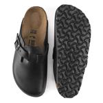 Birkenstock Boston in pelle nera calzata donna - immagine 4