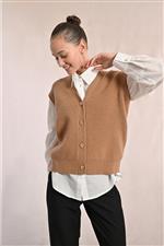 Molly Bracken gilet abbottonato cammello