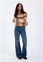 Dr Denim maglione crop Moira mohair giallo