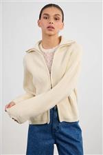 Lili Sidonio cardigan con zip panna