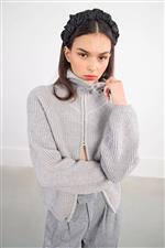 Lili Sidonio cardigan con zip grigio