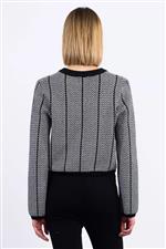 Lili Sidonio maglioncino jacquard bianco e nero - immagine 3