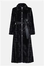 Weili Zheng cappotto in ecopelliccia nero