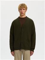 Selected cardigan over verde