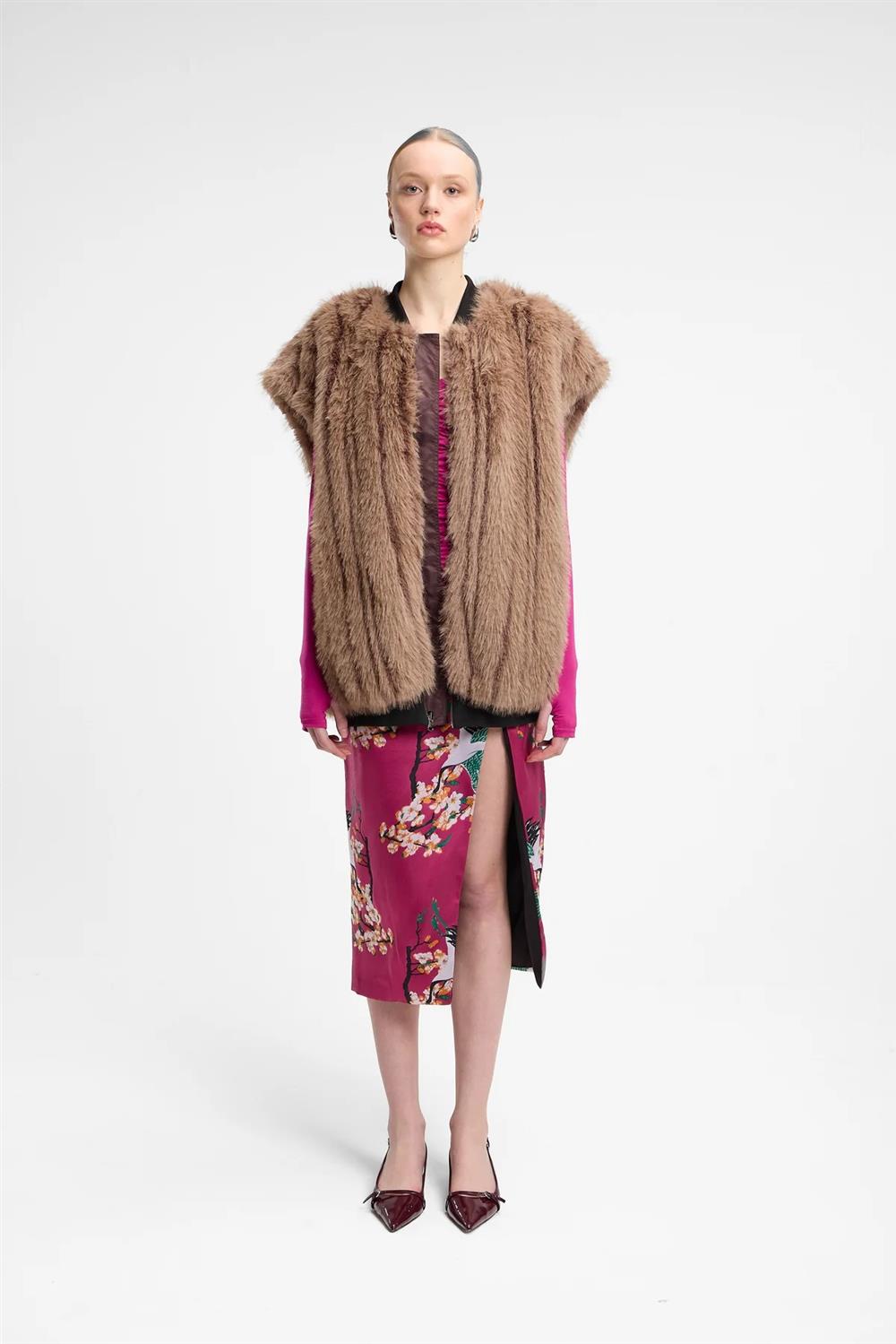 Weili Zheng smanicato pelliccia reversibile