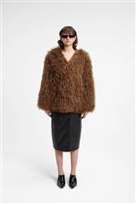 Weili Zheng ecopelliccia mongolia marrone - immagine 2