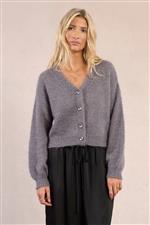 Molly Bracken cardigan lurex grigio