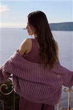 Molly Bracken cardigan oversize malva - immagine 2