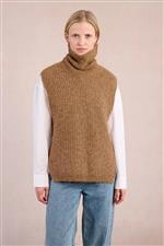 Molly Bracket gilet aperto cammello - immagine 3