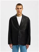 Selected giacca in pelle nera