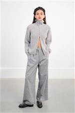 Lili Sidonio cardigan con zip grigio - immagine 3