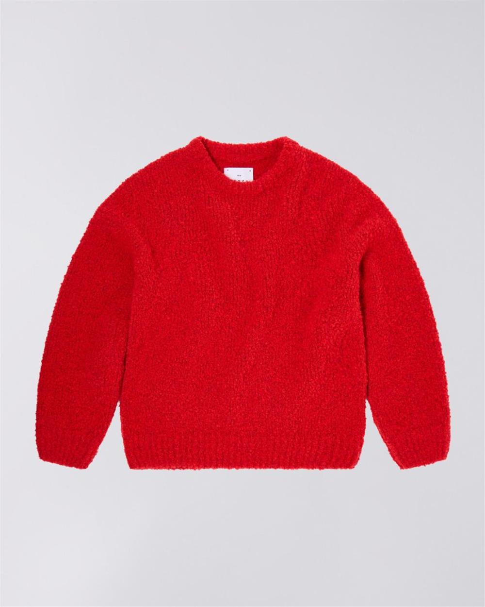 Edwin maglione textured rosso