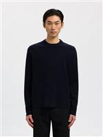 Selected maglioncino in viscosa blu