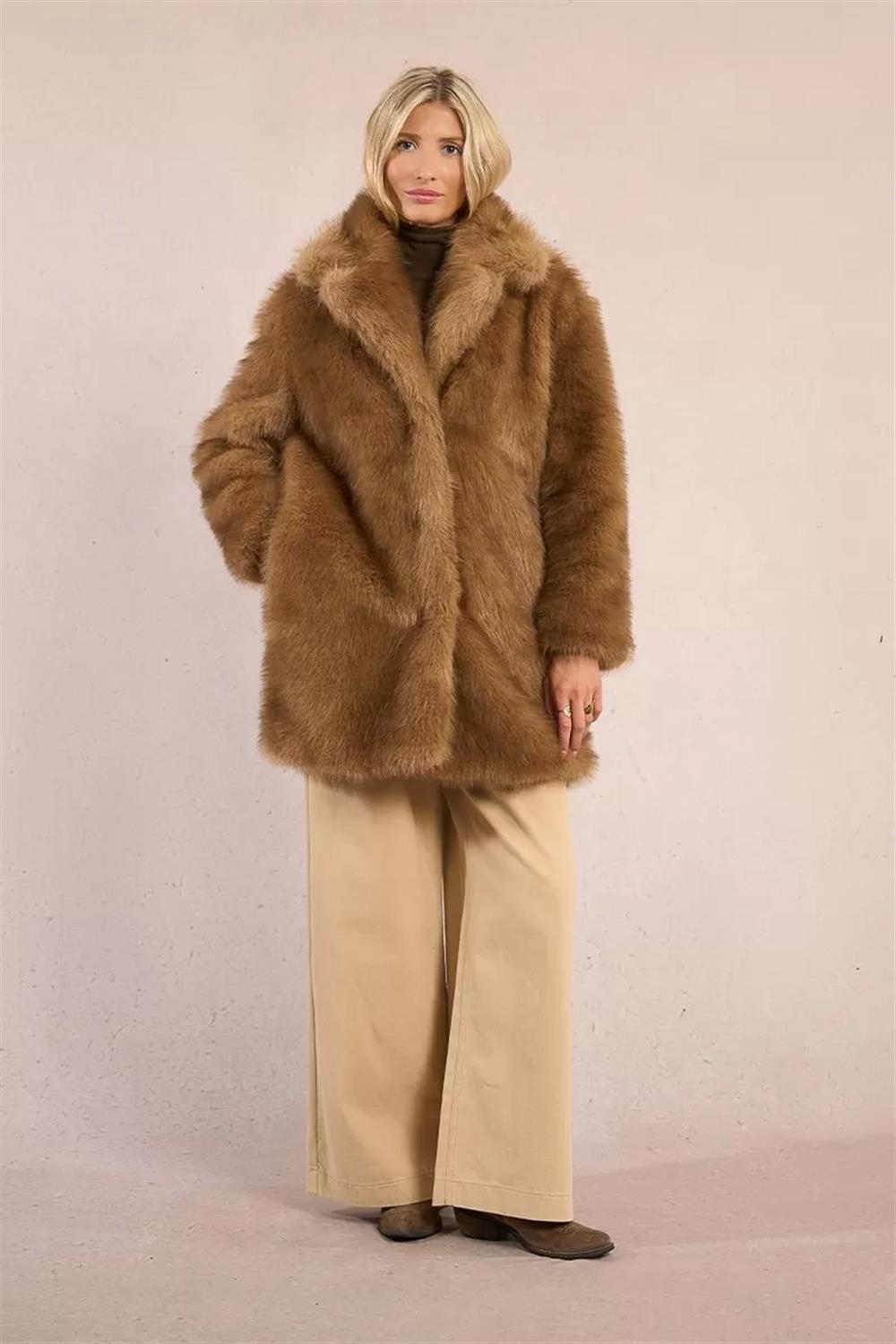 Molly Bracken ecopelliccia beige