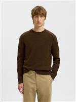 Selected maglioncino girocollo marrone