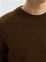 Selected maglioncino girocollo marrone - immagine 3