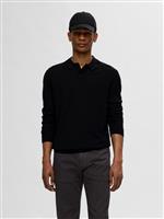 Selected polo merino nera
