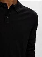 Selected polo merino nera - immagine 3