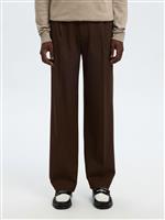 Selected pantalone loose finn marrone