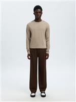 Selected pantalone loose finn marrone - immagine 3