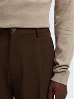 Selected pantalone loose finn marrone - immagine 4