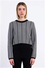 Lili Sidonio maglioncino jacquard bianco e nero - immagine 2