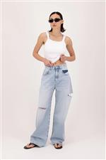 Icon Denim jeans Poppy strappi sky blue