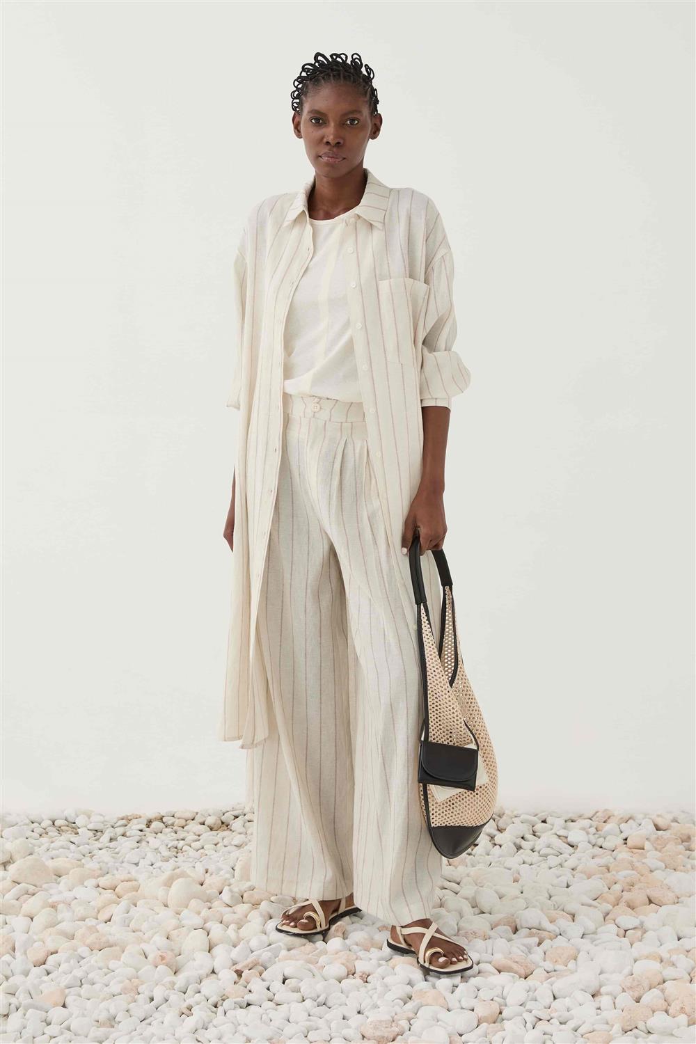 Eleh_abito_camicia_lungo_ecru Eleh abito camicia lungo ecru - immagine 1