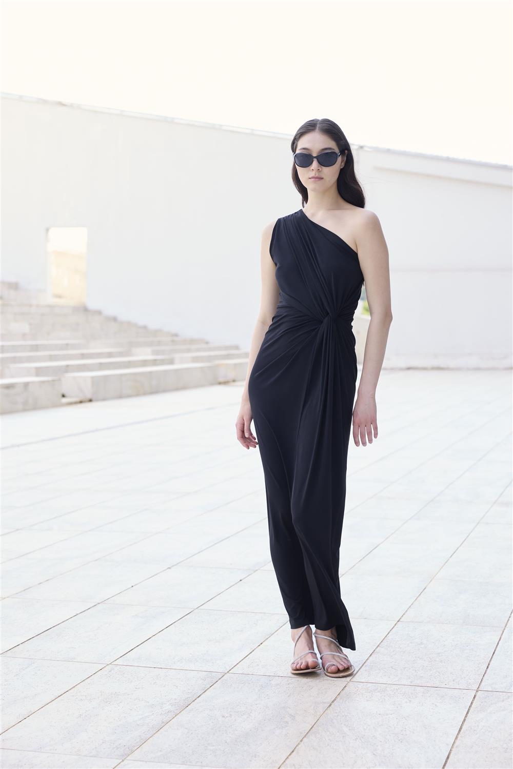 Eleh_abito_monospalla_nero Eleh abito monospalla nero - immagine 1