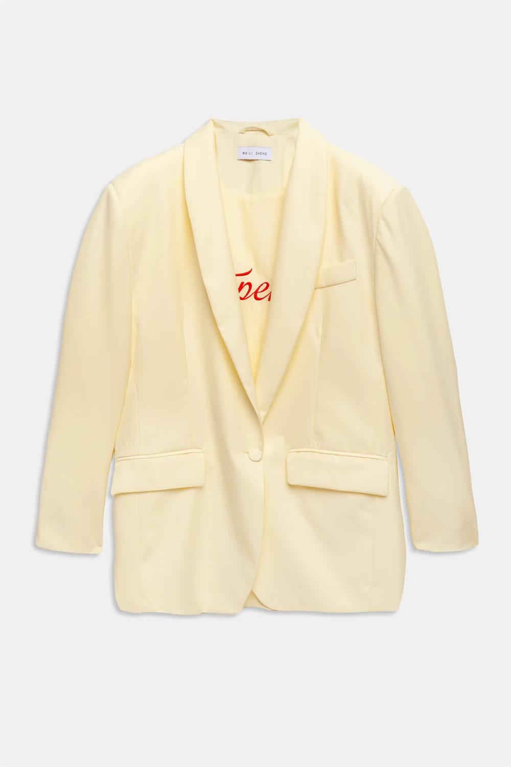 Weili Zheng giacca manfit bianca