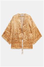 Weili Zheng giacca Kimono oro