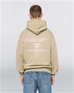 Edwin felpa cappuccio stampa taupe - immagine 2