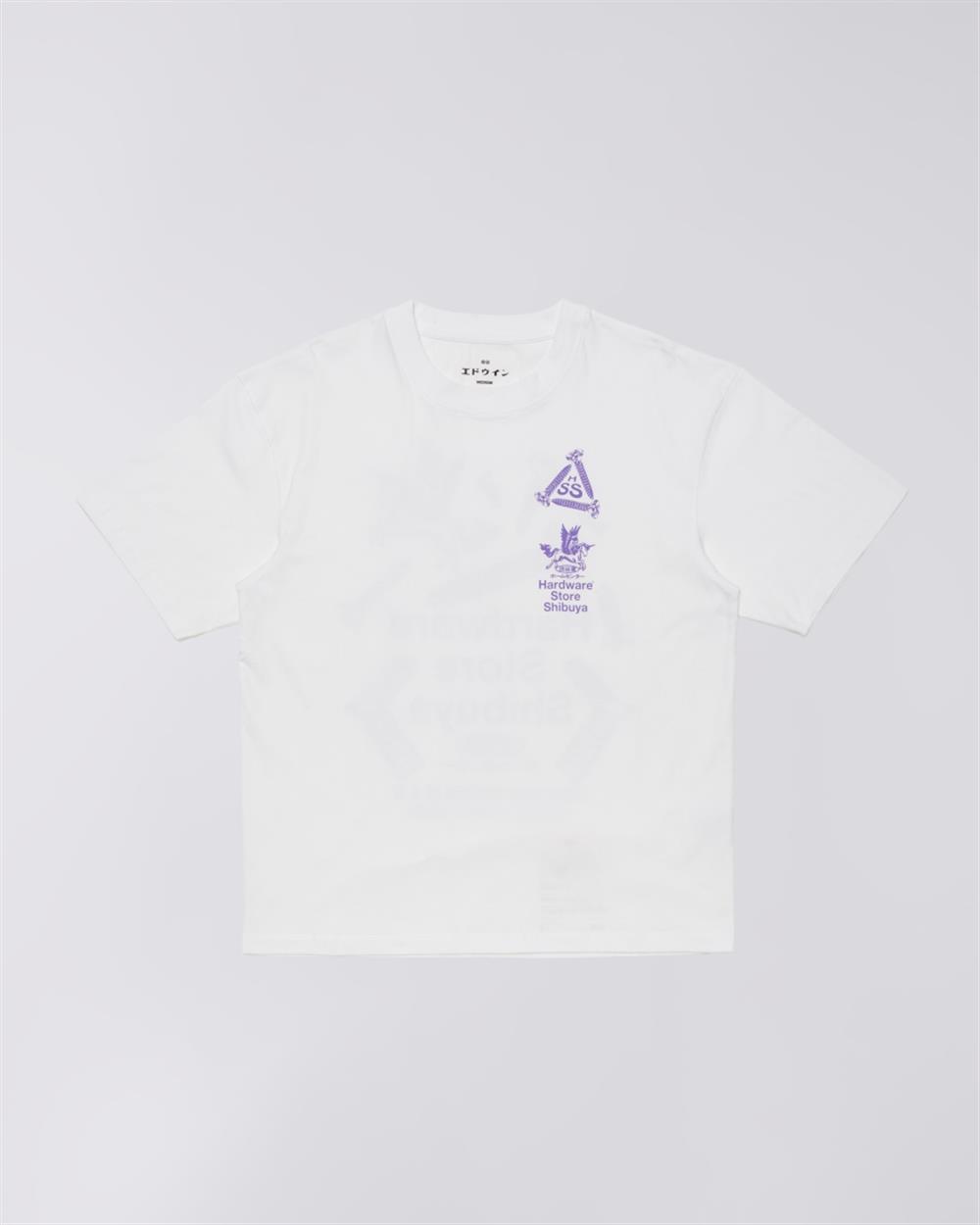 Edwin t-shirt stampa retro bianca