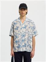 Selected camicia californiana fantasia blu