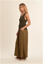 Molly Bracken canotta in maglia kaki - immagine 3